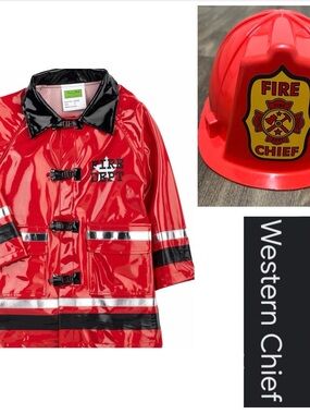Western Chief Fire Chief Heavy Fireman’s Utility Jacket And Hat Set